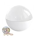 WiFi Snowball with Customizable Video Player - 2.7-inch Christmas Memory Ball Light, customizable with photos and music.(White)