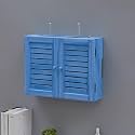 WiFi Storage Box Wall Mount WiFi Router Box Hider Decorative Router Storage Modem Wall Mount Home Media Storages Cabinet for Bedroom Living Room(Blue,47cm/18.5in)