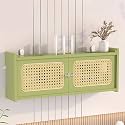 WiFi Wireless Router Storage Box - Wall Mount Cabinet, Rattan Shelf nizer for Electl Cables, Modems, and Clutter-Free Space Solutions