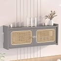 WiFi Wireless Router Storage Box, Wall-Mounted Cabinet nizer, Rattan Shelf for Cable Management and Home Décor, Concealed Storage for Electronics and Clutter