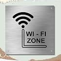 WiFi Zone Sign Board Plate for Office