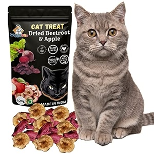 cat treats  delicious healthy amp nutritious  crunchy amp tasty  all-natural snacks loaded with fiber  essential nutrients for health amp wellness dried beetroot amp apple