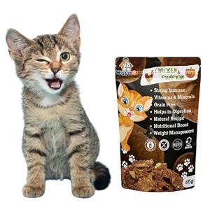 chicken amp pumpkin cat treat - irresistible flavor fusion for a healthy pet the perfect snack to satisfy your cat cravings a burst of chicken amp pumpkin flavor to delight your cat 45g
