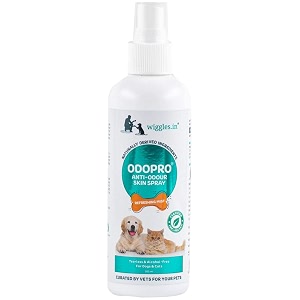 wiggles odopro dog deodorant perfume spray long lasting cat pet 200ml - puppy freshening deodorizer spray for smelly dogs - skin moisturizer smell good bath