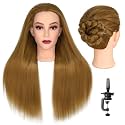 WIGNEE Professional Cosmetology Mannequin Head with Synthetic Hair Blonde