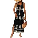 WIHOLL Maxi Dress Summer Dresses 2026 Beach Vacation Clothes Sleeveless Sundresses with Pockets Boho S-3XL