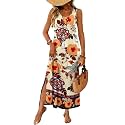 WIHOLL Maxi Dress Summer Dresses 2026 Beach Vacation Clothes Sleeveless Sundresses with Pockets Boho S-3XL