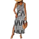 WIHOLL Maxi Dress Summer Dresses 2026 Beach Vacation Clothes Sleeveless Sundresses with Pockets Boho S-3XL