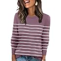 WIHOLL Sweaters for Women Lightweight Fall Tops Pullover Long Sleeve Shirts