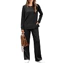 WIHOLL Women's 2 Piece Lounge Sets Sweatshirt Casual Travel Outfits Fashion Wide Leg Tracksuit Cozy Sweatsuits