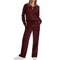 WIHOLL Women's 2 Piece Matching Lounge Set Sweatsuits Fall Outfits