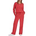 WIHOLL Women's 2 Piece Matching Lounge Set Sweatsuits Fall Outfits