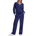 WIHOLL Women's 2 Piece Matching Lounge Set Sweatsuits Fall Outfits