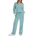 WIHOLL Women's 2 Piece Matching Lounge Set Sweatsuits Fall Outfits