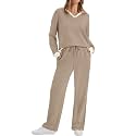 WIHOLL Women's 2 Piece Matching Lounge Set Sweatsuits Fall Outfits