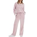 WIHOLL Women's 2 Piece Matching Lounge Set Sweatsuits Fall Outfits