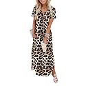 WIHOLL Women's Summer Short Sleeve Dresses Maxi Dress Vacation Beach Sundresses 2026 with Pockets