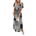 WIHOLL Women's Summer Short Sleeve Dresses Maxi Dress Vacation Beach Sundresses 2026 with Pockets