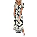 WIHOLL Women's Summer Short Sleeve Dresses Maxi Dress Vacation Beach Sundresses 2026 with Pockets