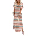 WIHOLL Women's Summer Short Sleeve Dresses Maxi Dress Vacation Beach Sundresses 2026 with Pockets