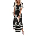 WIHOLL Women's Summer Short Sleeve Dresses Maxi Dress Vacation Beach Sundresses 2026 with Pockets