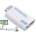 Wii to HDMI Converter, Wii2 to HDMI for HD Video Audio Output with 3.5mm Audio Jack, Supports All Wii Display Modes 1080P 720P, Wii, Wii U, HDTV, Monitor, NTSC