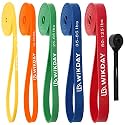 WIKDAY Resistance Bands for Working Out Set of 5 with Door Anchor, 8-125LBS