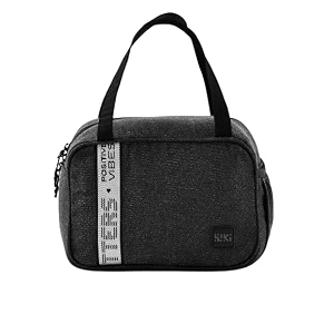 wiki denim twill lunch bag foodie for office college school amp picnic  durable amp water-resistant lunch box cover