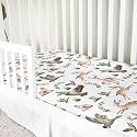Wild Animals Hunting Crib Sheets for Girls and Boys 52"x28" Hunting Deer Duck Leaves Crib Mattress Sheet Soft Breathable Nursery Bed Sheet for Standard Crib and Toddler Mattress