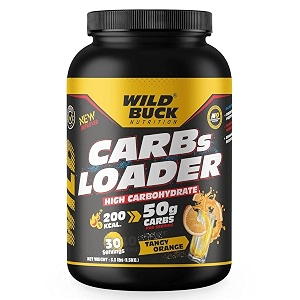 wild buck carbs loader superfuel  pure carbohydrates  mass and weight gain  intra workout carb  maltodextrin  carb supplement for bodybuilding  high carb -tangy orange - 30 servings 15 kg