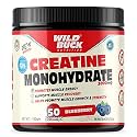 WILD BUCK Creatine Monohydrate Powder, Strength, Reduce Fatigue, 100% Pure Creatine, Lean Muscle Building, Supports Muscle Growth, Athletic Performance, Recovery [50 Servings, Blueberry]