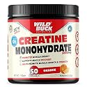 WILD BUCK Creatine Monohydrate, Strength, Reduce Fatigue, 100% Pure Creatine, Lean Muscle Building, Recovery | Muscle Builder, Energy Support Supplement [50 Servings, Orange], Powder