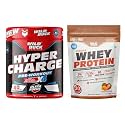 WILD BUCK Hyper Charge Pre-X4 Hardcore Pre-Workout Supplement Powder with Creatine Monohydrate, Arginine AAKG, Beta-Alanine, Caffeinated Punch -For Men &amp; Women [40 Serv, American Cola] + Wild Buck Whey 100% Whey Protein -