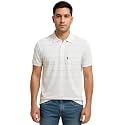 WILD ELEPHANT Men Cotton Striped Polo Neck