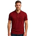 WILD ELEPHANT Men Cotton Striped Polo Neck