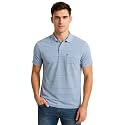 WILD ELEPHANT Men Cotton Striped Polo Neck