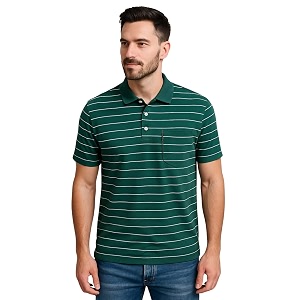 WILD ELEPHANT Men Striped Polo T-Shirt