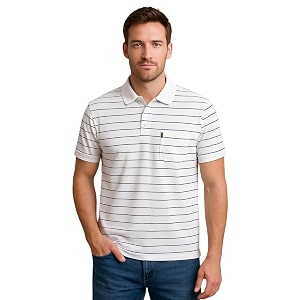 WILD ELEPHANT Men Striped Polo T-Shirt