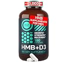 HMB Supplements 3,000mg with Vitamin D3 - Muscle Growth & Defense - 180Caps
