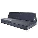 Dream Couch - Original Full-Size Triangles Play Couch, High Density Modular Foam Sofa for Playroom, for Toddlers and Kids - Washable & Convertible Playroom Furniture, Phantom