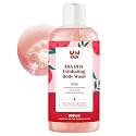 Wild Oak Exfoliating Body Wash | AHA BHA Shower Gel with Glycolic, Salicylic &amp; Mandelic Acid | Body Acne &amp; Strawberry Legs Care | Smooth, Clear &amp; Exfoliated Skin -300 ml