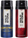 Wild Stone Classic Cologne and Red Deodorants for Men, Combo Pack of 2 (225ml each) (2 Items in the set)