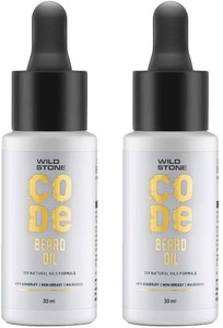 wild stone code beard growth oil for men pack of 2  six natural oil advanced formula  hair oil 60 ml