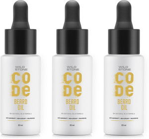 wild stone code beard growth oil for men pack of 3 beard oil for patchy beard  moustache hair oil 90 ml
