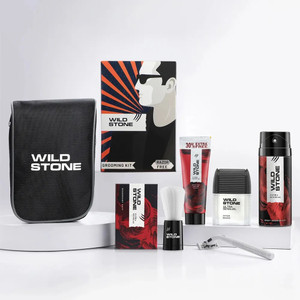 wild stone grooming kit for men  7 in 1 gifting combo 7 items in the set