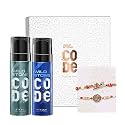 Wild Stone Code Steel & Titanium Body Perfume 150ml Each with 2 Designer Rakhi | Raksha Bandhan Gift Set for Men