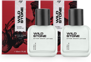 wild stone ultra sensual after shave lotion for men - pack of 2 50 ml each 100 ml