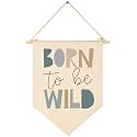 Wild Theme-Flag Presents for Baby Boys Girls Kids-Canvas Pennant Banner Pennant Wall Decor Gift for Nursery Baby Room Playroom Homeschool Reading Room Bedroom