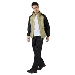 wildcraft men classic 2 tone rain cheater suit 431389 m dustgrnblack