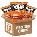 WILDE Buffalo Style Protein Chips, 12g Protein, 1.34 oz Bags, Pack of 12